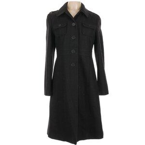 Kenneth Cole Reaction Wool Mix Pea Coat in Black
